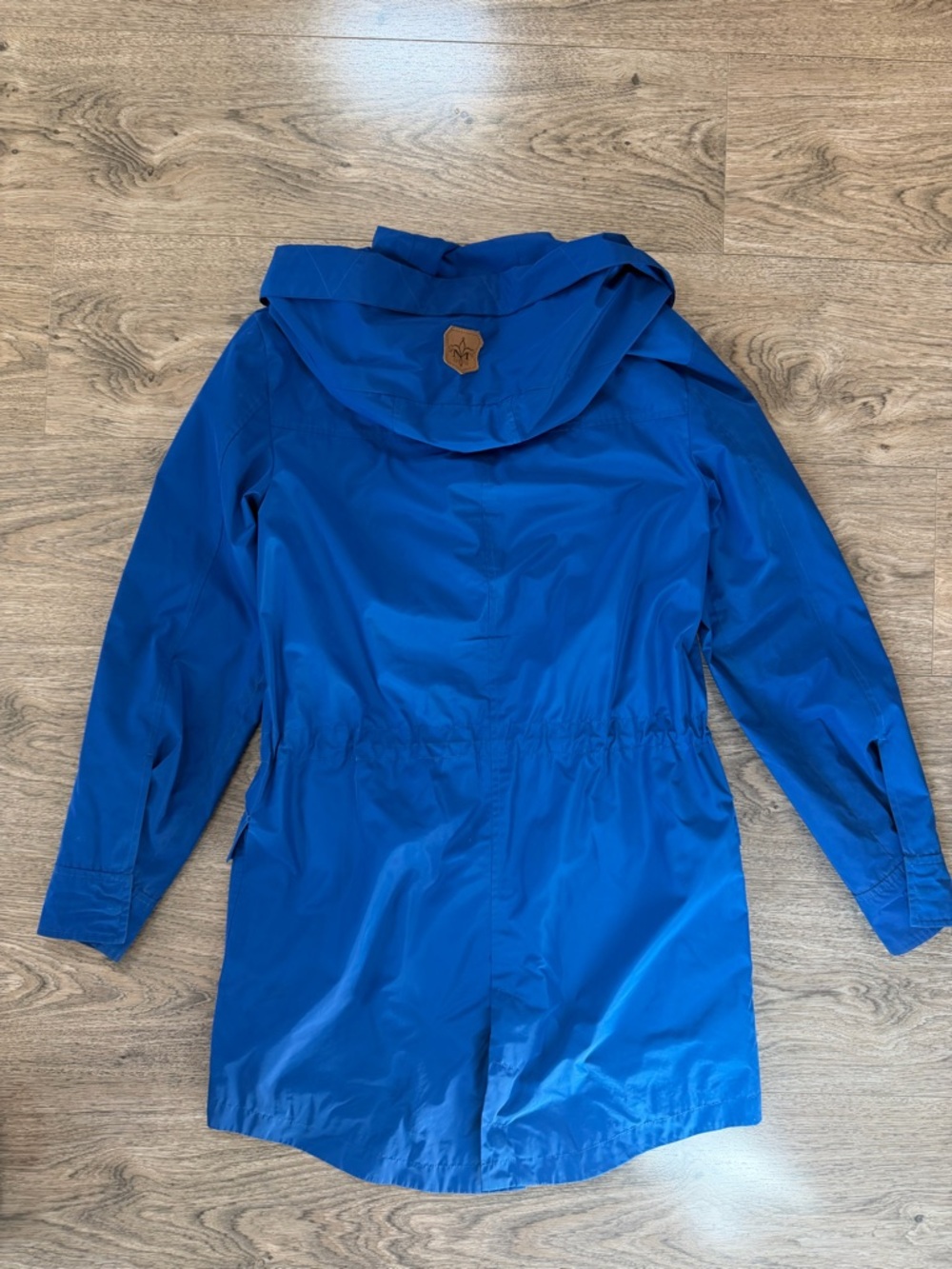 Mackage Royal Blue Hooded Raincoat - XS - Picture 3 of 6